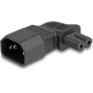 Delock Tápadapter IEC 60320 - C14 - C7, apa / anya, 2,5 A, 90 -ban hajlított