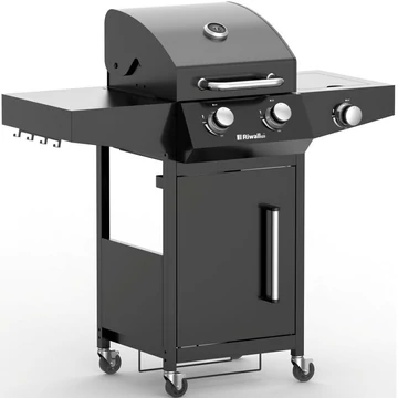 Riwall RGG 21 gázüzemű grillsütő 9kW, 2+1 gázégővel - GB01A2401113B_hu