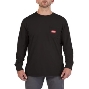 Milwaukee WTLSBLII M - Hosszú ujjú zsebes póló Fekete - 4932493034