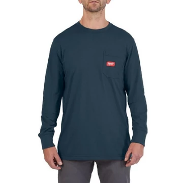 Milwaukee WTLSBLUII XXL - Hosszú ujjú zsebes póló Kék - 4932493047
