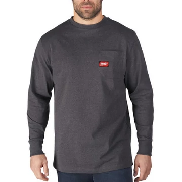Milwaukee WTLSG-XXL Hosszú ujjú zsebes póló Sötétszürke - 4932493042