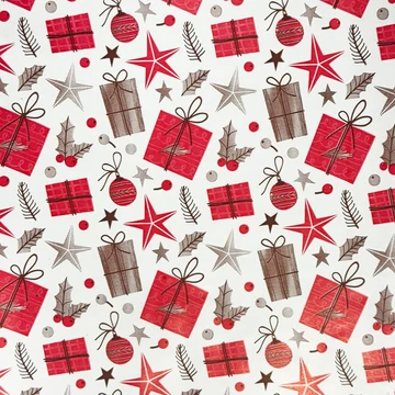 Piros ajándékdoboz csomagolópapír 200x70cm