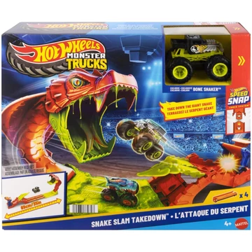 Hot Wheels Monster Trucks: Kígyómarás pályaszett - Mattel