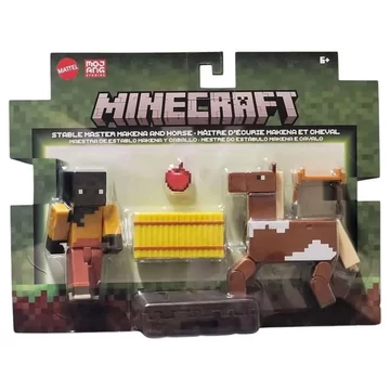 Minecraft: Stable Master Makena és Ló figura szett - Mattel
