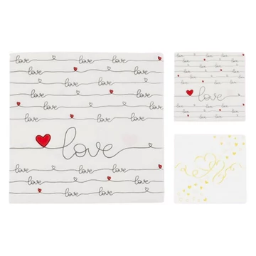 Valentin-napi szalvéta 33x33cm 2 féle 602500550