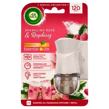 Air Wick elektromos légfrissítő készülék, Rozé Pezsgő és Málna utántöltővel, 19ml