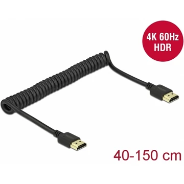 Delock HDMI feltekert kábel 4K 60 Hz