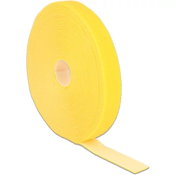 Delock Hurkolható rögzítok, 10 m x 20 mm (H x Sz) tekercs, sárga