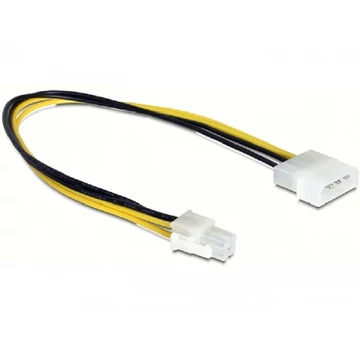 Delock P4 apa   Molex 4 tűs apa, 30 cm-es hálózati kábel