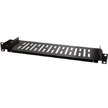 Logilink 19" konzolos polc, elülső csavaros rögzítés, fekete