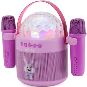 AKAI Karaoke hangszóró két vezeték nélküli mikrofonnal JoyBox Kids