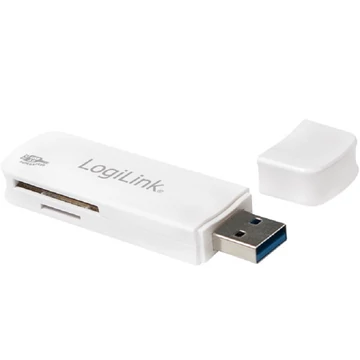 Logilink USB 3.0 kártyaolvasó, SD/microSD-hez, fehér