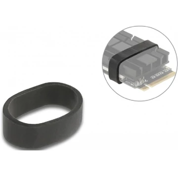 Delock Gumi gyűrű M.2 SSD és hűtőborda összefogására, 10 db. fekete