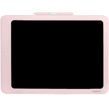 Logilink LCD gyermek írótábla 14", törölhető-újraírható, letörölhető hátlappal, rózsaszín