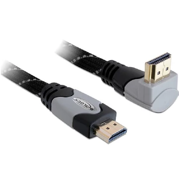Delock High Speed HDMI-kábel típusú Ethernet   HDMI A dugós > HDMI A dugós derékszögű 4K 2 m