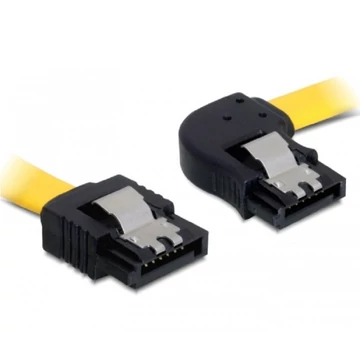 Delock SATA 6 Gb/s jobb/egyenes kábel, fém, 50 cm