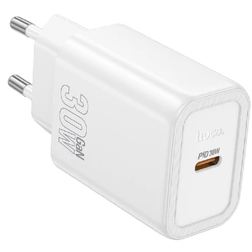 HOCO N62 Gentle egy portos  30W USB-C töltő - fehér