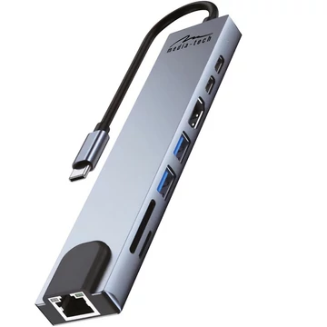 Media-Tech 8in1 GIGA LAN HUB dokkoló állomás
