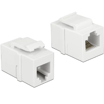DELOCK Keystone modul RJ12 anya > RJ12 anya CAT.3 fehér