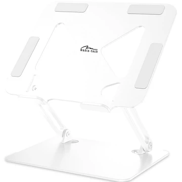 Media-Tech Állítható, ergonomikus laptopállvány 10-17 hüvelykes laptopokhoz, fehér