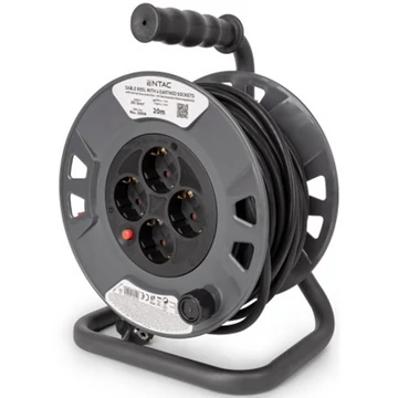 Entac kábeldobos hosszabító 4 foglalat 20M