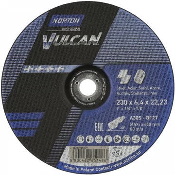 Vulcan fém 230x6,4x22,23 A30S-BF27 tisztító