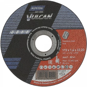 Vulcan Inox 115x1,6x22,23mm A 46 T-BF41 Inox vágókorong
