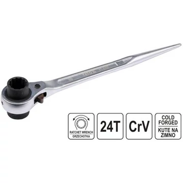 YATO Állványkulcs 19X22 mm, racsnis ~