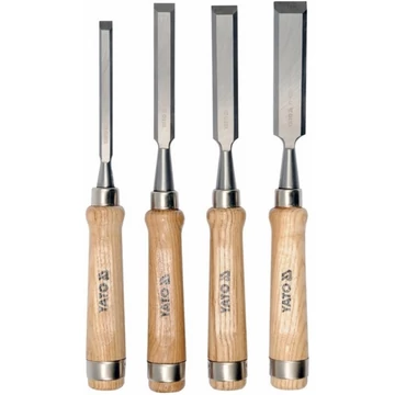 YATO Favéső klt. 4 részes (10-16-20-25 mm) fa nyéllel