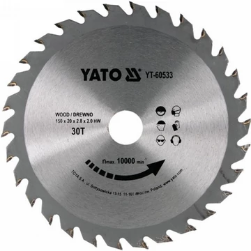 YATO Fűrésztárcsa fához 150/20/30
