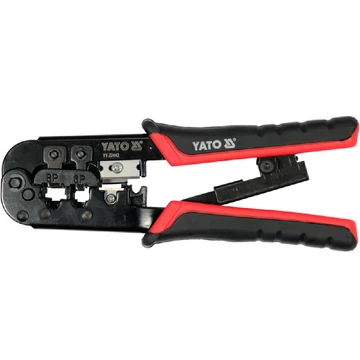 YATO Krimpelő fogó UTP hálózati (RJ45) és telefon (RJ11) csatlakozókhoz
