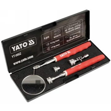 YATO Vizsgáló készlet 4 részes teleszkópos (tükör+mágneses felszedő)