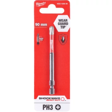 Milwaukee Shockwave bit PH3 90mm-1db