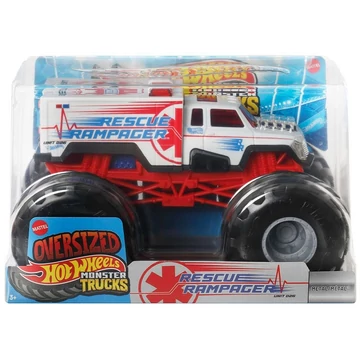 Hot Wheels: Monster Trucks Oversized Rescue Rampager monster autó 1/24 - Mattel