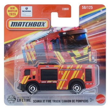 Matchbox: Scania XT Fire Truck kisautó 1/64 - Mattel
