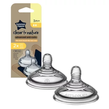 Tommee Tippee: Anti-Colic közepes folyású etetőcumi (3 hó+) 2 db