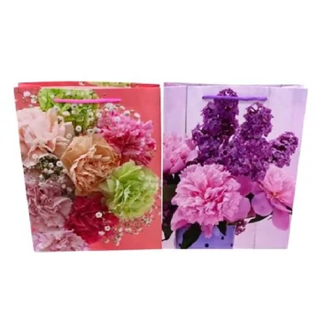 Ajándéktasak virágos 18x24x7cm 70469