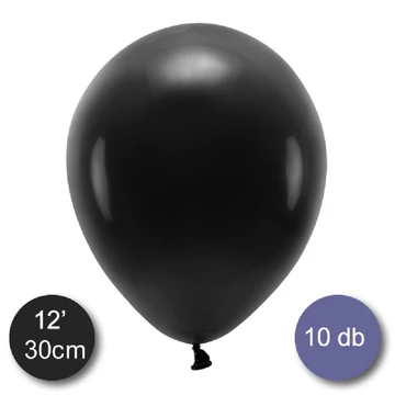 Party lufi fekete 10db 30cm