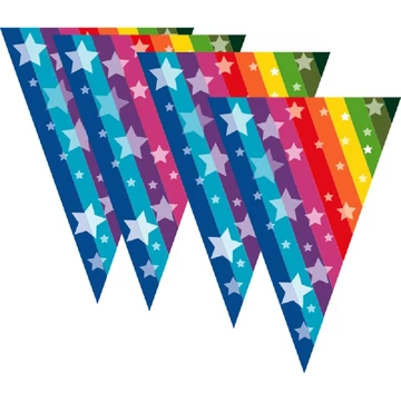 Party zászlófüzér szivárvány