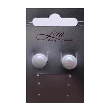 Lora fülbevaló bedugós fehér gömb 842115