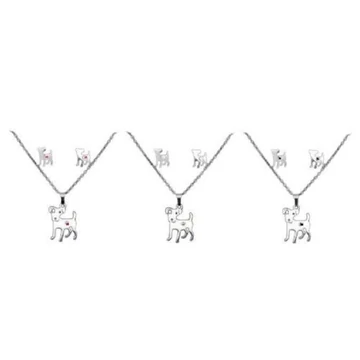 Lora kutyás nyaklánc és karkötő szett S01083