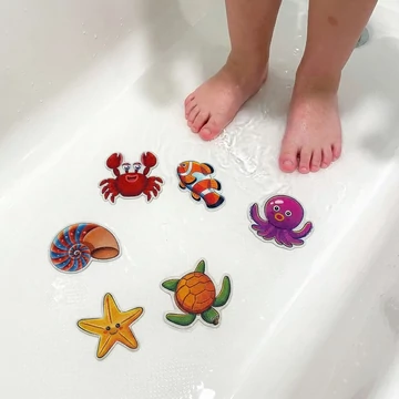 Fürdőszpbai csúszásgátló tengeri motívumos 6db 57395