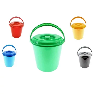 Vödör fedéllel több féle színben 10L 0144