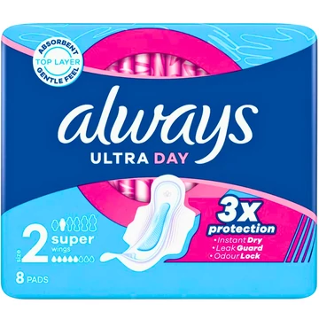 Always ultraday super egészségügyi betét S2 8db-os kiszerelésben