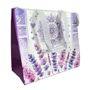 Bevásárlótáska cipzásros közepes Levendulás 35x30x15cm