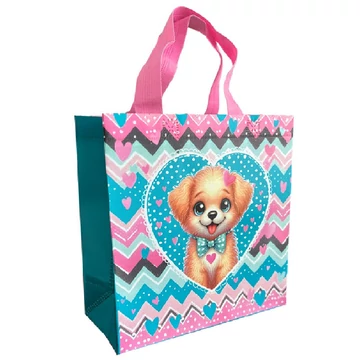 Bevásárlótáska kicsi cuki kutya 26x26x12cm