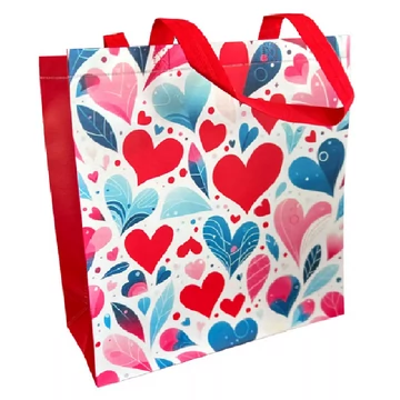 Bevásárlótáska nagy szívözön 35x38x15cm