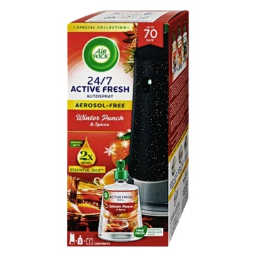 Air Wick Active fresh készülék+utántöltő 228 ml Winter Punch & Spices