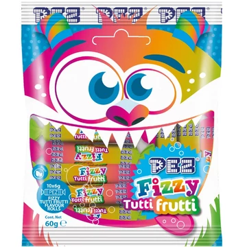 Pez fizzy tutti-frutti cukorka 10x6g
