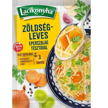 Lacikonyha zöldségleves eperszalag tésztával 52g 3T
